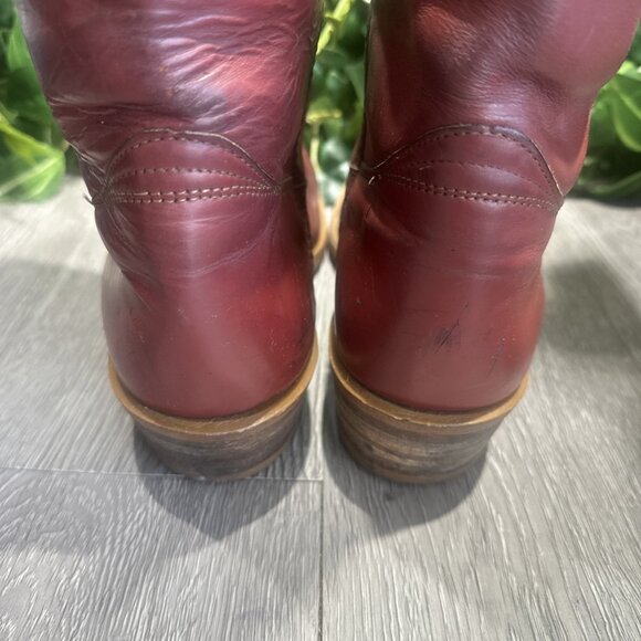 Vtg Frye 60s Classics Campus Boot Red Cognac Round Toe Men’s Size 10.5 EE Wide main image 4